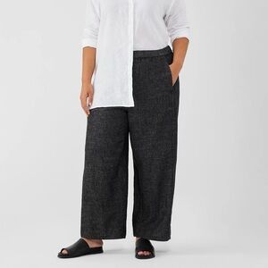 Eileen Fisher Tweedy Hemp Cotton Wide Leg Pants